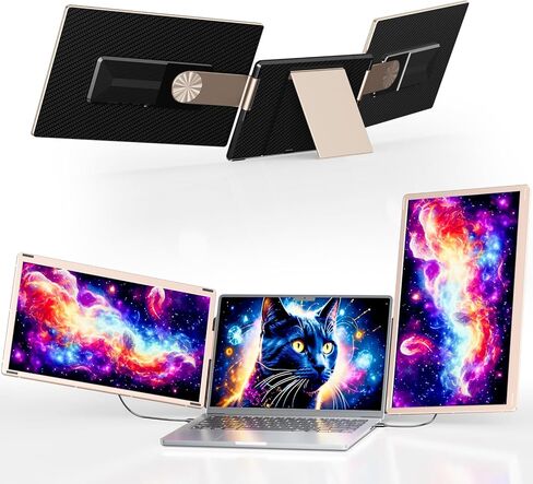 S6 Laptop Screen Extender Monitor Portable, 15.6'' Dual Screen Monitor for Laptop Plug and Play, FHD 1080P IPS Multi Triple Monitor for 13''-17'' Laptops Compatible with Mac/Wins/Android/Dex in Saudi Arabia