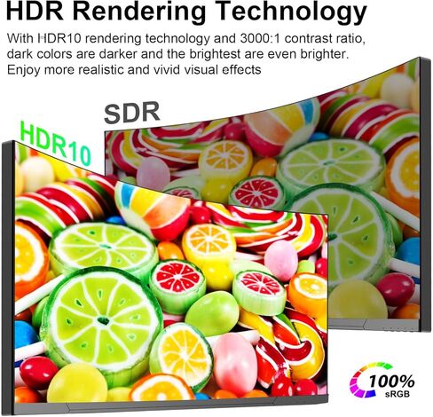 شاشة ألعاب منحنية 34 بوصة WQHD 3440×1440 165 هرتز، 1 مللي ثانية، 1500R، HDR 10، شاشة كمبيوتر 100% sRGB، متوافقة مع AMD Free-Sync Premium/G-Sync، 2 x DispalyPort 1.4 & HDMI 2.0، حامل قابل للتعديل للارتفاع/الإمالة، أسود in Kuwait