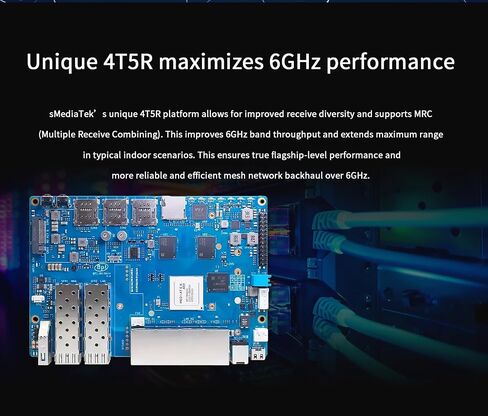 Banana Pi BPI-R4 WiFi 7 Router Development Board, with MediaTek MT7988A Chip, 4GB RAM and 8G eMMC onboard, 2X 10Gbe SFP Slot,4X Gbe Network Port (BPI R4 Basic Kit) in Saudi Arabia