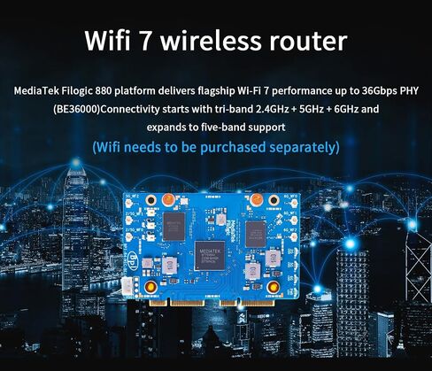 Banana Pi BPI-R4 WiFi 7 Router Development Board, with MediaTek MT7988A Chip, 4GB RAM and 8G eMMC onboard, 2X 10Gbe SFP Slot,4X Gbe Network Port (BPI R4 Basic Kit) in Saudi Arabia