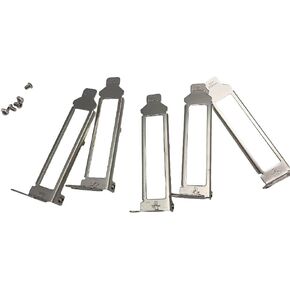5Pcs Low Profile Brackets with Screws Replacement for Intel E1G44ET E1G44ET2 I340-T4 HP NC365T I350-T4 DELL H092P YT674 K828C HM9JY Quad Port
