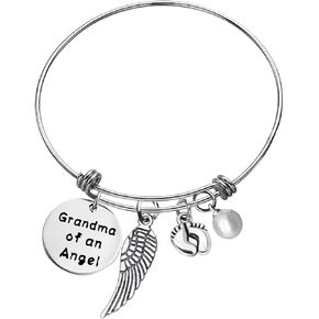Vadaka Baby Memorial Gift Bracelet Memorial Bracelet for Grandma Loss of Child Grandchild Gift Miscarriage Jewelry for Infant Loss Sympathy Remembrance Gift Miscarriage Keepsake