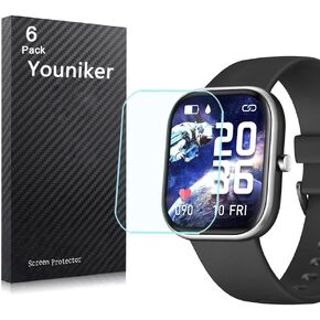 6 Pack Compatible with Slothcloud H97 1.5" Smart Watch Screen Protector Film for MgaoLo H97 1.5 Inch Kids Smartwatch Screen Protectors Foils Screen Cover Crystal Clear HD Anti-Scratch