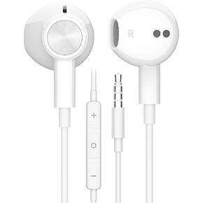 ACAGET 3.5mm Wired Headphones for PC Laptop Computer Earbuds with Mic Noise Canceling 3.5mm Audio Jack Earpiece for Nintendo Switch MP3 MP4 HiFi Stereo Earphones for Samsung Galaxy S9 S10 A03s A25 A15 in Kuwait