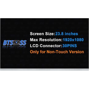 LCD Replacement for HP All in One 24-D 24-dd0010 24-dd0117c 24-dd1006 24-dd0210 24-dd0006 Non-Touch Screen Display Panel M238HVN01.1 23.8" FHD 1080P 30Pins 60HZ