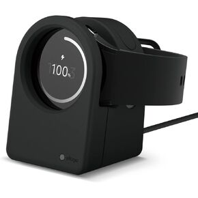 elago Clock Charger Stand Compatible with Samsung Galaxy Watch All Series [40 41 44 45 46 mm] Standby Mode Compatible with Galaxy Watch 4, Classic, 3, Active 2, 1 [Cable Not Included] (Black)