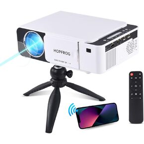 2024 Upgraded Full HD 1080P Projector, 9500 Lumens Portable Movie Projector, iPhone Projector with WiFi and Tripod Mount, Proyector Portatil Projecter for Outdoor Home Video Projection