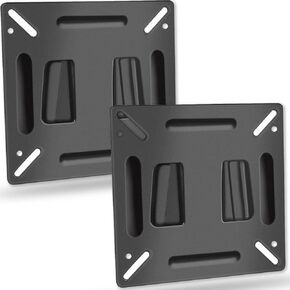 2 Pack Monitor Wall Mount RV TV Mount for 14"-27" LED LCD Flat Screens, Small TV Mount for Computer Monitors, Camper TV Mount Low Profile Fixed with 100x100mm VESA Mount, Hold up 33lbs