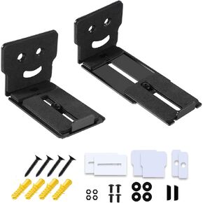 Suixing Adjustable Soundbar Mount, Universal Sound Bar Wall Brackets Works with Most Sound bar Mounts, Length Adjustable 3.4''-5.2'', Removable and Lockable Mounting Bracket
