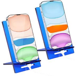 evron Acrylic Playing Card Display Stand 2pc,Baseball Card Display,Trading Card Display,Adjustable Cell Phone Stand,for Playing Cards/RPG Cards/Board Game Cards/Pokemon Cards/Sports Game Card Display