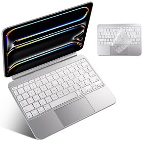 IMMOENUC 3-in-1 keyboard cover for iPad Pro M4 (A2836/A2837) Magic Keyboard (US version) 11 inch TPU material transparent keyboard Protector Skin waterproof anti-stain