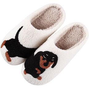 Dachshund Slippers for Women Chicken Slippers for Women Memory Foam Owl Slippers Cute Animal Dog Slipper Fluffy Shoes