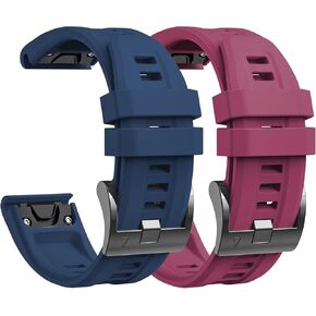 26mm Band for Garmin Fenix7X/Fenix 7X Solar/Fenix 7X Sapphire Solar/Fenix 6X/Fenix 6X Pro/Fenix 6X Sapphire/Fenix 5X Puls/Fenix 5X Sapphire (2-pack)