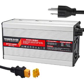 84V 8A Li-ion Battery Charger Used for 20S 72V Lithium Battery Charger with Output XT60 Male Connector Cooling Fan
