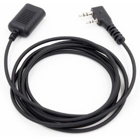 KENMAX® 2 PIN Radio Earpiece Speaker Mic Extension Cable for Kenwood TK-370 TK-373G TH-42A TH-42E Baofeng BF-480 BF-320 BF-V6 (2m)