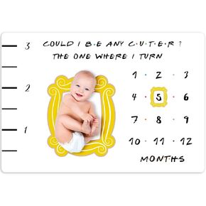 Friends Baby Milestone Blanket, Friends TV Show Merchandise, Milestone Blanket for Baby, Newborn Monthly Growth Blanket, 50''X60''