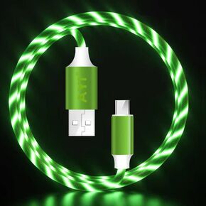 AYI 3 in 1 Multi Connectors Charger Cable Micro USB/USB Type C PD Fast Charging Cord Visible Blue LED Current Flowing Compatible with All Kinds of Cell Phones and Other Electric Products-Blue 39 inch
