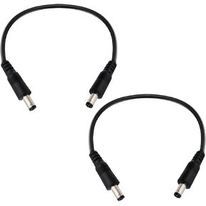 DC5.5x2.1mm 12 فولت ذكر إلى كابل ذكر 18AWG ذكر إلى ذكر تمديد كابل 12 فولت طاقة الطوارئ 5521 موصل (1.6ft-2 قطعة)