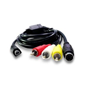 VMC-15FS Replacement AV A/V TV Video Cable VMC-30FS 10Pin AV TV-Out 3RCA S-Video Cord Compatible with Sony Handycam Camcorder DCR-HC24E DCR-HC26E DCR-SR80 DCR-SR85 and More, 4.9ft