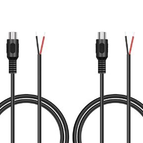 2 Pack 3ft RCA Female to Speaker Wire, RCA Female Plug Adapter Connector to Bare Wire Open End Audio Cable for Amplifier Audio Video Receiver Speakers