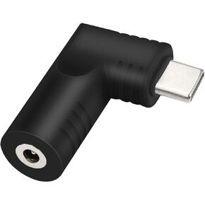PNGKNYOCN DC 3.0mm x 1.1mm to USB C Adapter,90 Degree DC to PD 65W USB Type C Male Power Plug Charge Adapter Compatible for Laptop Phone