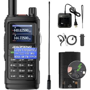 Baofeng Radio UV-17R Ham Radio Handheld (Upgraded of UV-5R) Tri band Long Range Walkie Talkies for Adults Rechargeable NOAA Weather Receiver, 999CH, Copy Frequency, USB C Charger