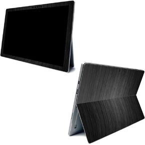 MightySkins Carbon Fiber Skin for Microsoft Surface Pro 7 - Gray Wood | Textured Carbon Fiber Finish | Easy to Apply, Remove, and Change Styles | Made in The USA