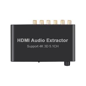 4K HDMI to RCA AC3 / DST to 5.1 Coaxial Audio Decoder Amplifier Analog Converter Support 5.1 Channel for PS4 DVD Player