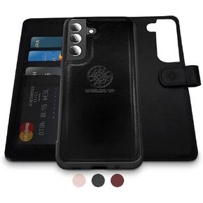 Shields Up for Samsung Galaxy S20 FE 5G Wallet Case, Detachable Magnetic Case Wallet, Durable and Slim with Card Slots, Wrist Strap, [Vegan Leather] Cover for Samsung Galaxy S20 FE - Black