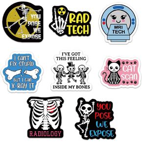 80 Pcs Funny Radiology Nurse Stickers 2'' Appreciation Gifts Stickers for X-ray Radiology Nurse Doctor Student Assistant Medical Work Accessories Decals for Waterbottle Laptop Luggage Window in Saudi Arabia