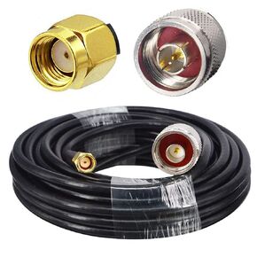N Male to RP-SMA Male Lora Antenna Cable Reverse SMA N Male Pigtail 10M Low Loss for Receiver,3G/4G/LTE/GPS/Hotspot/WiFi Router/WIFI Extender/to Antenna