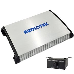 Audiotek AT7000M 1 Channel Monoblock Class D Car Amplifier - 7000 Watts, 1 Ohm Stable, LED Indicator, Bass Knob Included, Mosfet Power Supply, Great for Subwoofers
