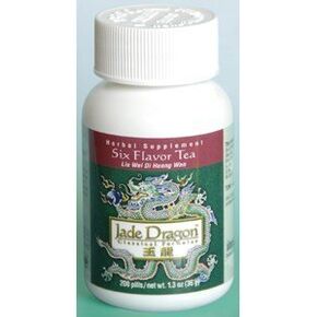 Six Flavor Tea, 200 Pills, Liu Wei Di Huang Wan, Teapills by Jade Dragon