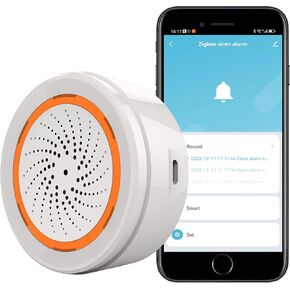 Zigbee Smart Siren Alarm: Wireless Alarm for Home Security & Home Automation, App Control, Strobe Flash Alarm Siren 100dB Sounder, Tuya Zigbee Hub Required, Compatible with Alexa Google Home