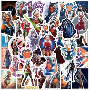 55Pcs Ahsoka Stickers for Kids,Movie Decal Childrens Decorative Sticker for Teens Adults Waterproof Game Stickers for Water Bottle Laptop (Ahsoka)