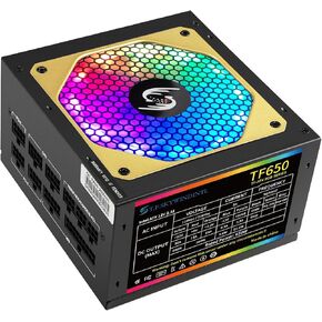 مصدر طاقة 650 واط، وحدة تزويد طاقة PSU ARGB للألعاب PC، موصل 20+4Pin مع مروحة FDB منخفضة الضوضاء 120 مم، جهد كامل 110/220 فولت in Kuwait