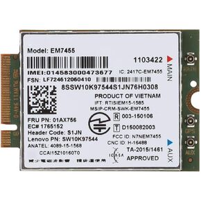 4G LTE WWAN Module, Network Card for T460 T460p T460s UMTS/HSDPA/HSPA+ Network Card 300Mbps NGFF/M2