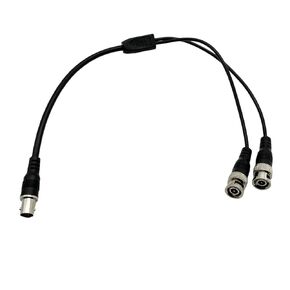 1pc BNC Splitter Cable BNC Female to Dual 2X BNC Male Coaxial Coax Connector Adapter Cable for CCTV System Radio Modem Camera Video Equipment