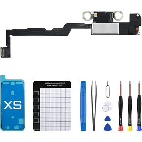 for iPhone Xs Earpiece Front Speaker Replacement Repair 5.8" OEM Ear Module with Ambient Light Sensor Connector Proximity Sensor Fix Tools Kit for A1920 A2097 A2098 A2099 A2100