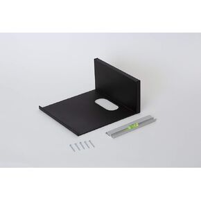 No Stud Smart Sound bar Shelf, 6", Black Powder Coat