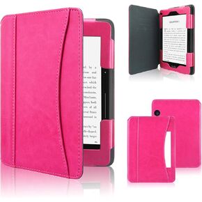 ACdream Case Fits Kindle Voyage 2014 Release, Folio Smart Cover Leather Case with Auto Wake Sleep Feature for Amazon Kindle Voyage, Hot Pink