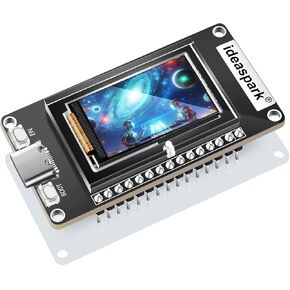 لوحة تطوير ideaspark® ESP32 مدمجة مقاس 1.14 بوصة ST7789 135x240 TFT LCD، وحدة WiFi+BL اللاسلكية، محرك CH340 USB من النوع C لـ Arduino Micropython (ESP32 1.14 بوصة LCD (Solder PIN))
