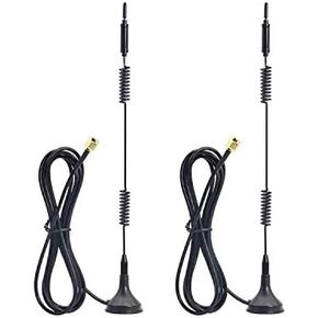 [Upgraded] Dual Band WiFi 2.4GHz 5GHz 5.8GHz 12dBi Magnetic Base SMA Male Antenna for WiFi Router Signal Booster Repeater Range Extender Wireless Network Card USB Adapter Security IP Camera- 2Pack