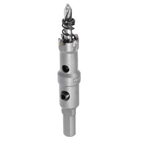 uxcell Carbide Hole Saw Drill Bit, 22.5mm Hole Cutter for Stainless Steel Alloy Cast Iron Copper Metal Sheet, with Limit Step