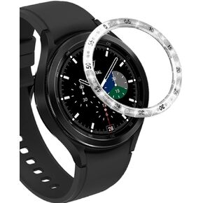 FitTurn Bezel Ring Compatible Samsung Galaxy Watch 4 Classic 46mm/Galaxy Watch 46mm/Gear S3 Frontier&Classic/Galaxy Watch3 45mm Bling Inlay Crystal Metal Bezel Ring Protection Cover (RoseGold)