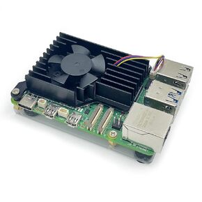 Active Cooler for Official Raspberry Pi 5 with 30mm PWM 4-Pin Cooling Fan Pi 5 Heatsink with Thermal Tape and Acrylic Base Plates