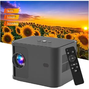 WiFi Projector Laptop Outdoor Projector PC Native 1080P 300ANSI 30’’-150’’ Picture Mini Portable Projector ElectricFocus Compatible with Android,iOS, TV Stick,iPhone ,PS5,PC,Laptop,Tablet -H89
