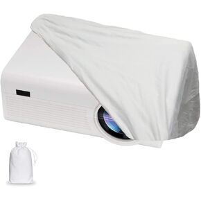 Projector Dust Cover Nylon Stretchy Outdoor Movie Video Projector Covers for Ceiling Mounted Universal Projectors Storage Bag Case Protective Covers (1PCS-White)