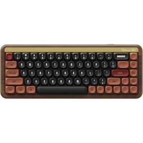 Akko Mechanical Gaming Keyboard with Walnut Wooden Case, MU01 Mountain Seclusion 65% 68-Key RGB 2.4G Wireless/Bluetooth/Wired Hot-swappable Keyboard with PBT Dye-Sub Keycaps for Mac & Win