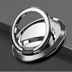 Phone Ring Holder, Cell Phone Ring Grip Holder, Adjustable 360° Rotation Finger Ring Stand for Smartphones Tablets (Black)